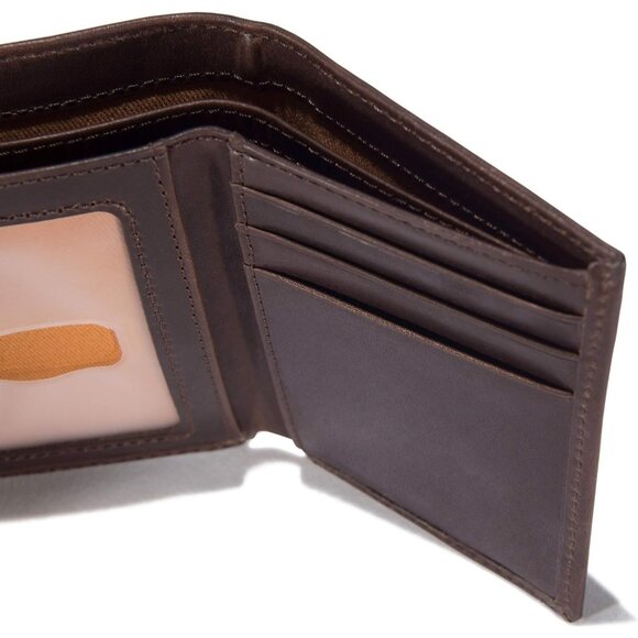 Men's Durable Oil Tan Leather Wallets, Available in Multiple Styles - Picture 4 of 6